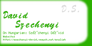 david szechenyi business card